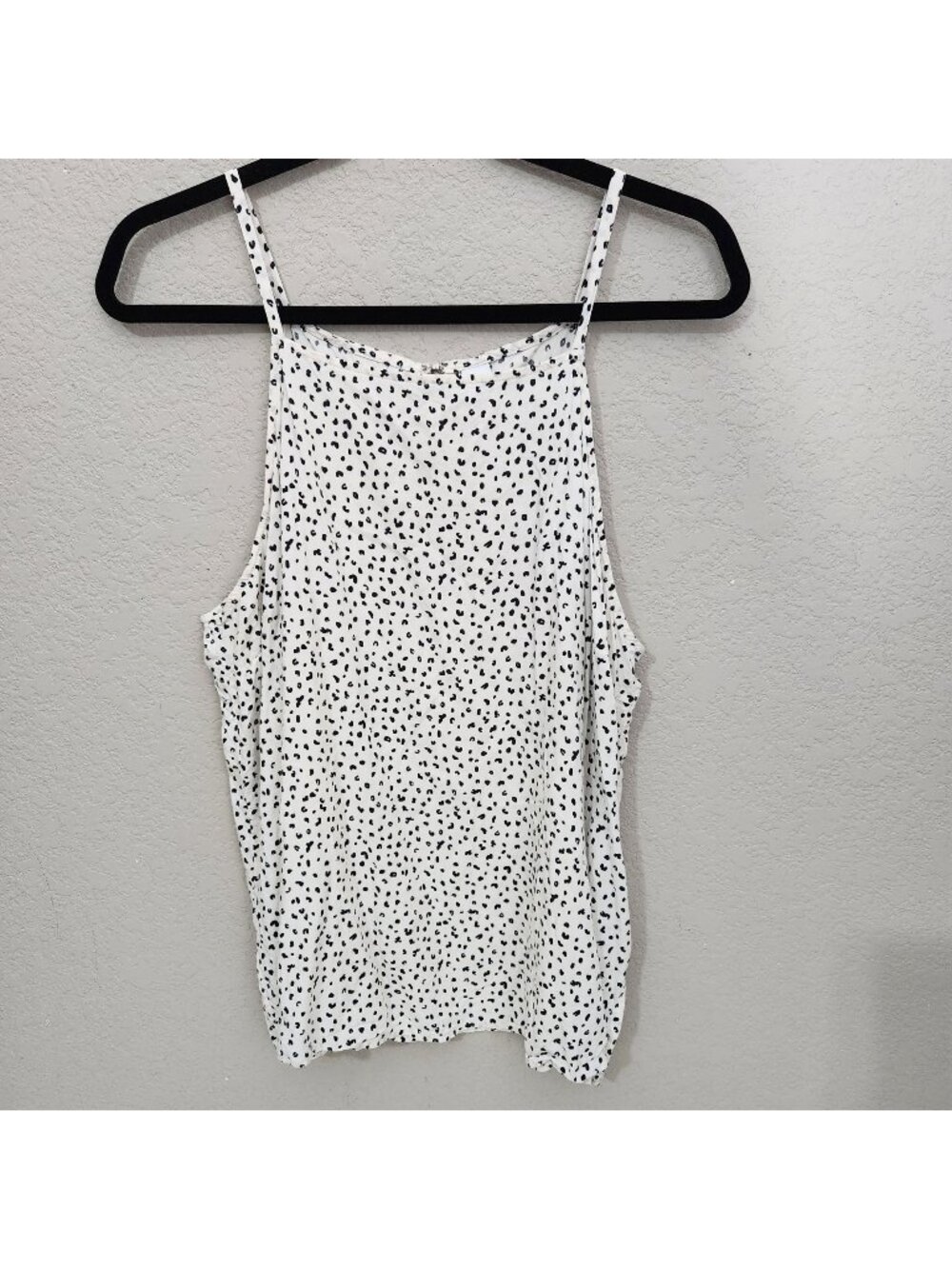 Old Navy White & Black Spotted Sleeveless Tank Top XL Cami